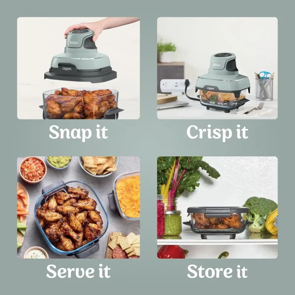 Crispi Air Fryer, Microwave, Freezer & Dishwasher Safe, Non Toxic Glass ...